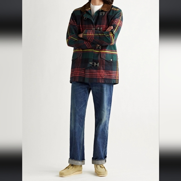 Polo Ralph Lauren Tartan Canvas Fireman’s Clasp Chore Coat Large - Picture 11 of 12